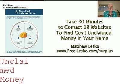 find Mass Money Unclaimed